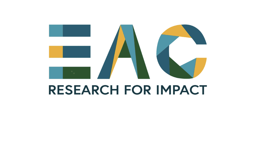 Equality Action Center Logo and tagline: research for impact